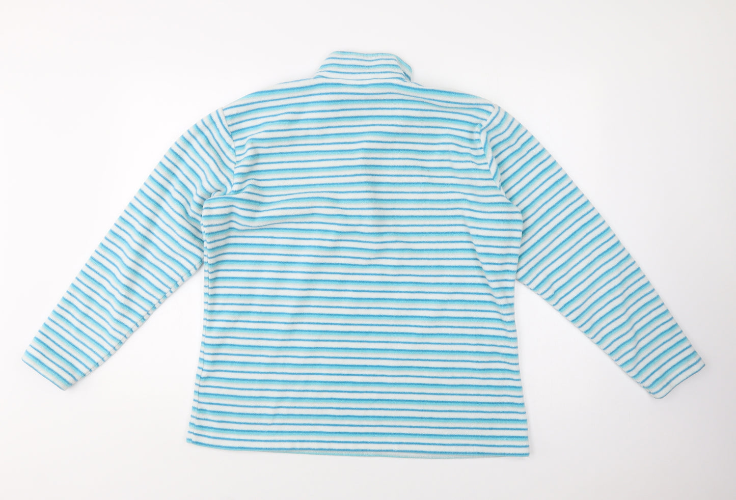 Craghoppers Womens Blue Striped Polyester Henley Sweatshirt Size 18  Zip