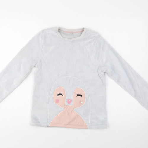 George Girls Grey  Polyester Top Pyjama Top Size 11-12 Years