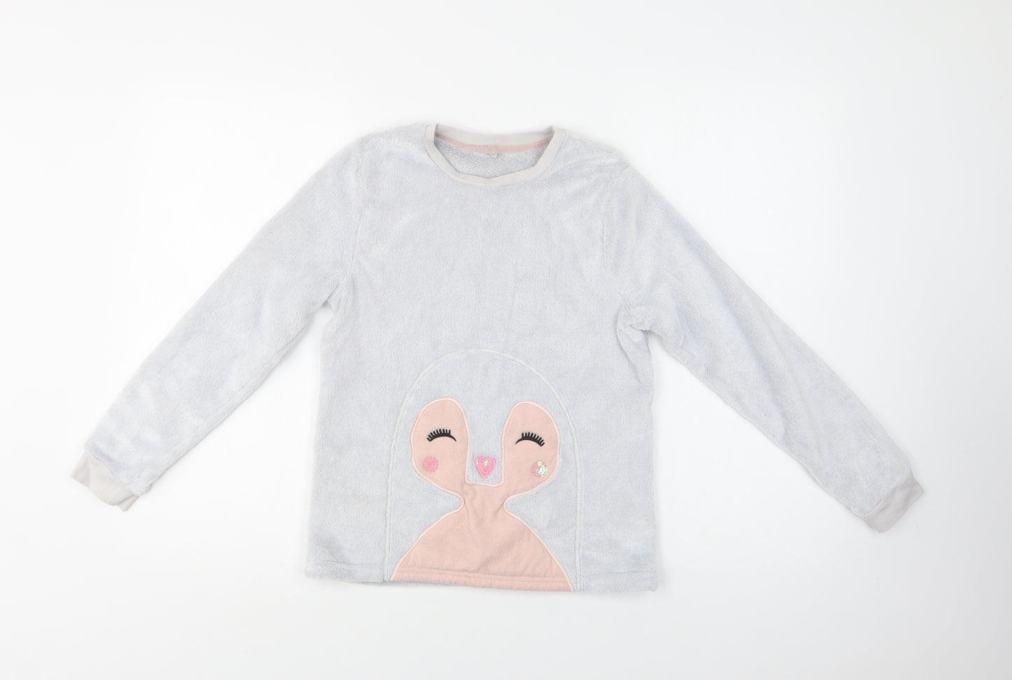 George Girls Grey  Polyester Top Pyjama Top Size 11-12 Years