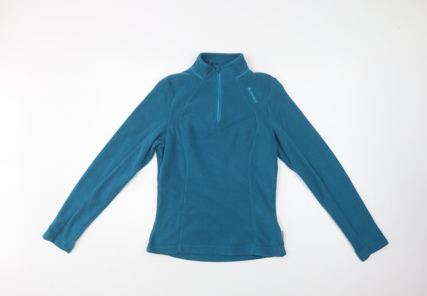 DECATHLON Womens Blue  Polyester Henley Sweatshirt Size XS  Zip
