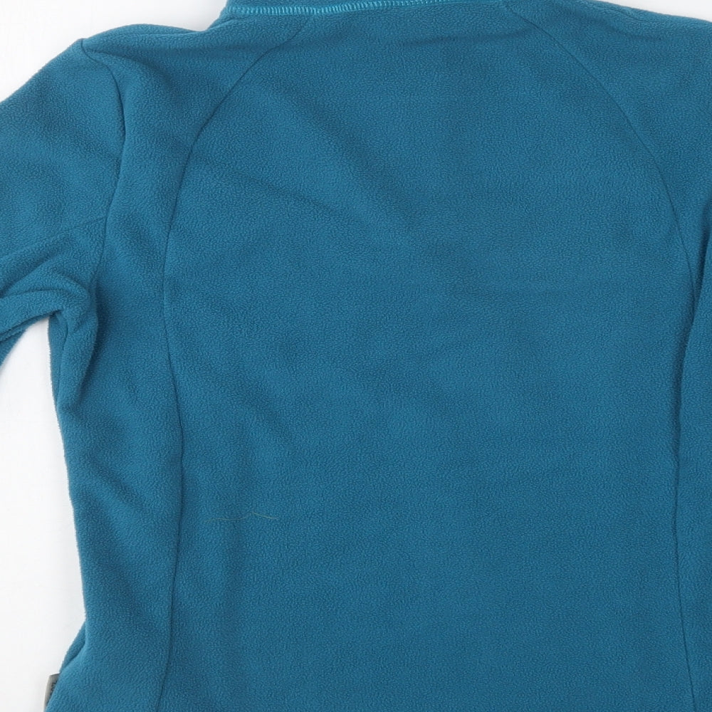 DECATHLON Womens Blue  Polyester Henley Sweatshirt Size XS  Zip