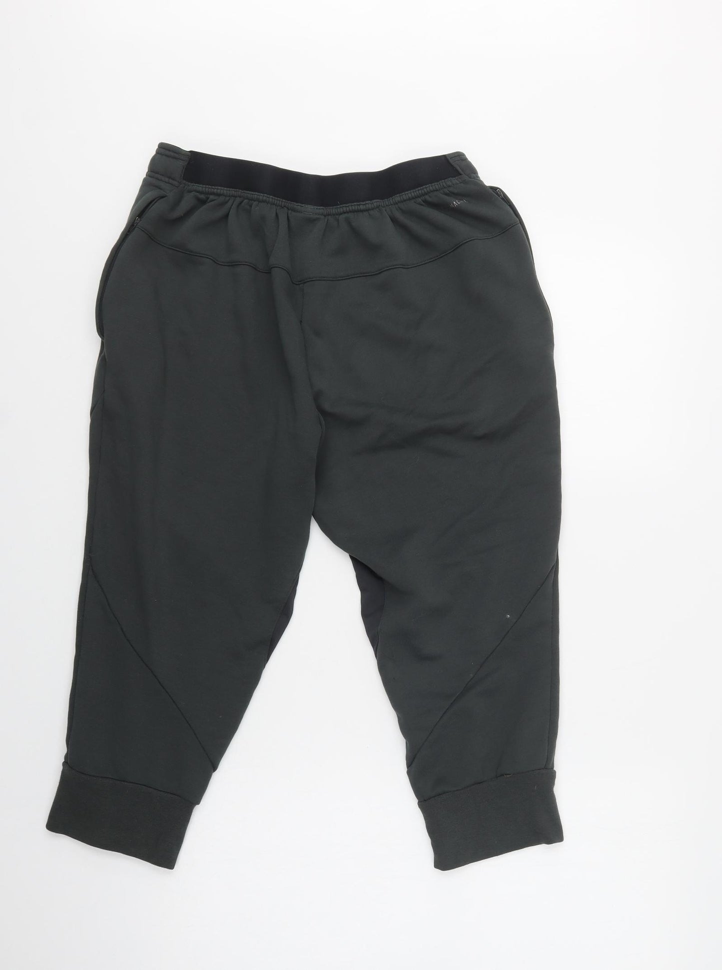 adidas Womens Green  Polyester Jogger Trousers Size L L22 in Regular Drawstring