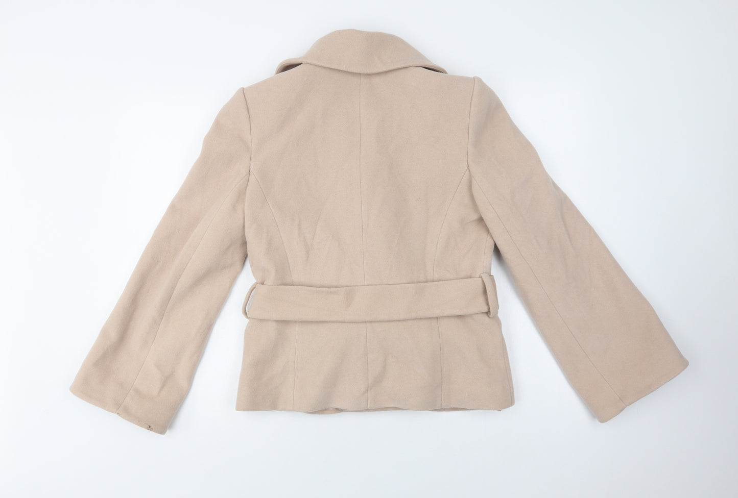 Dorothy Perkins Womens Beige   Pea Coat Coat Size 12  Button