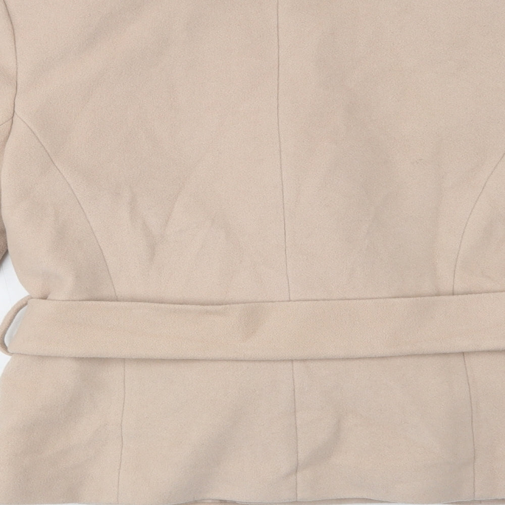 Dorothy Perkins Womens Beige   Pea Coat Coat Size 12  Button
