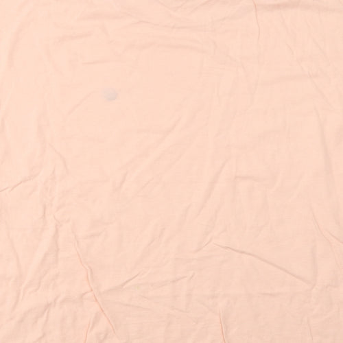 Giordano Mens Pink  Cotton  T-Shirt Size S Crew Neck