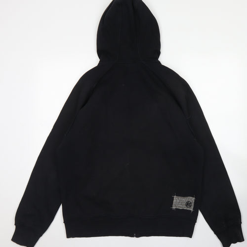 McKenzie Mens Black  Cotton Full Zip Hoodie Size XL