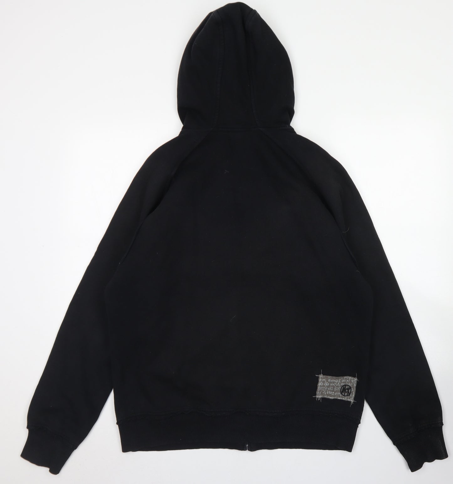 McKenzie Mens Black  Cotton Full Zip Hoodie Size XL