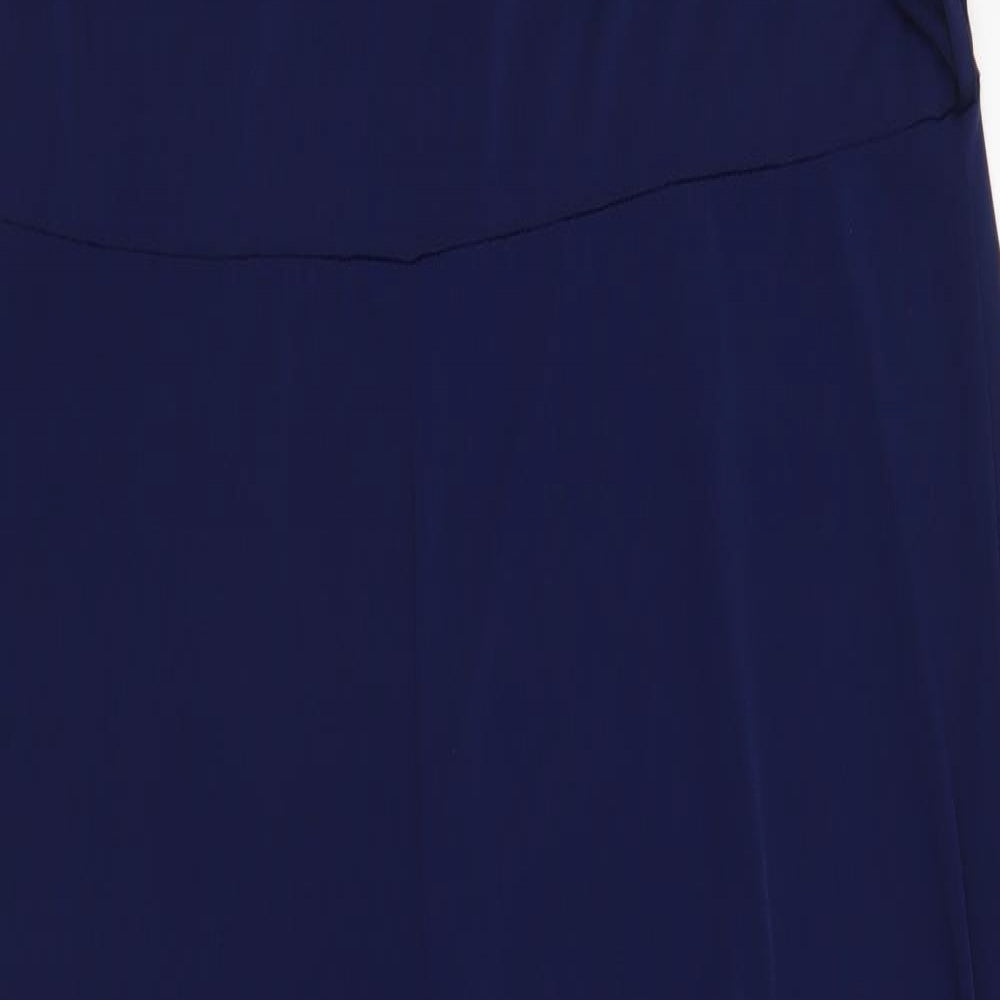 Billie & Blossom Womens Blue  Polyester Jumpsuit One-Piece Size 22 L27 in Button