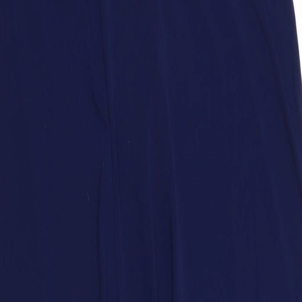 Billie & Blossom Womens Blue  Polyester Jumpsuit One-Piece Size 22 L27 in Button