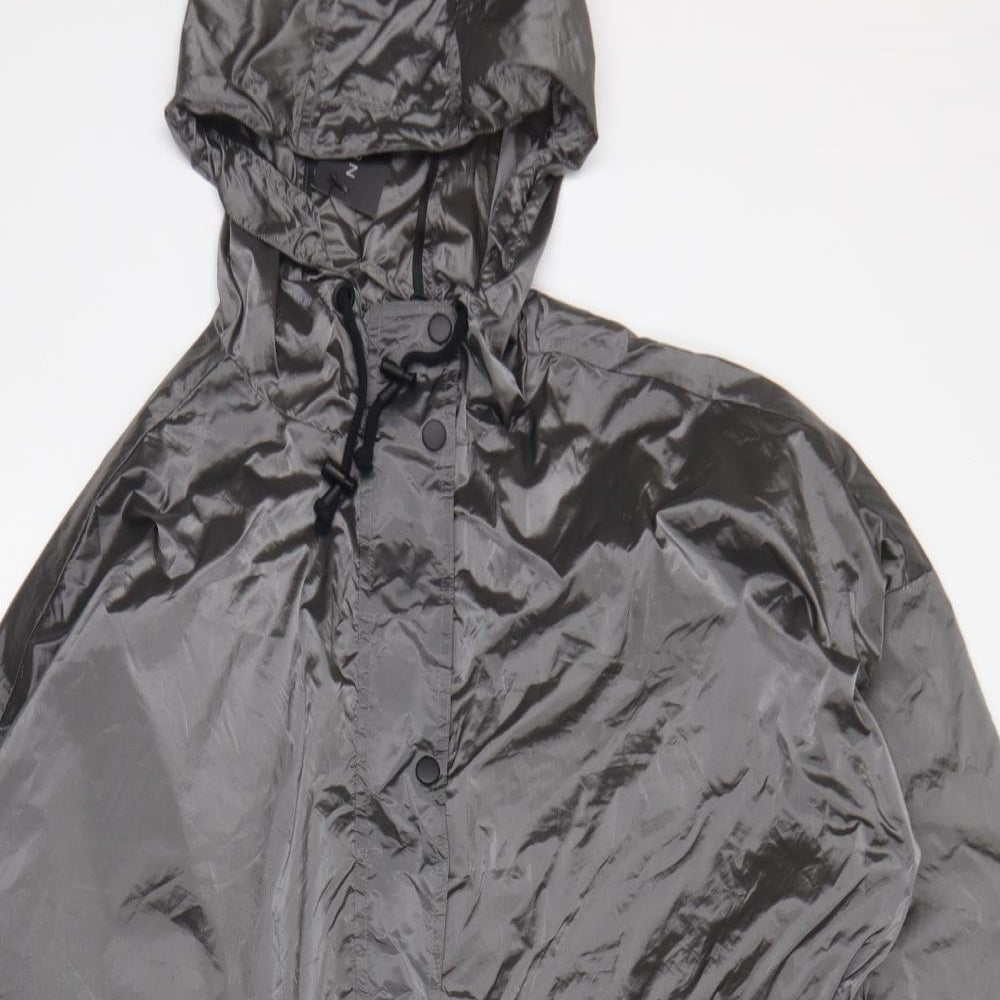 New Look Womens Silver   Rain Coat Jacket Size 20  Zip