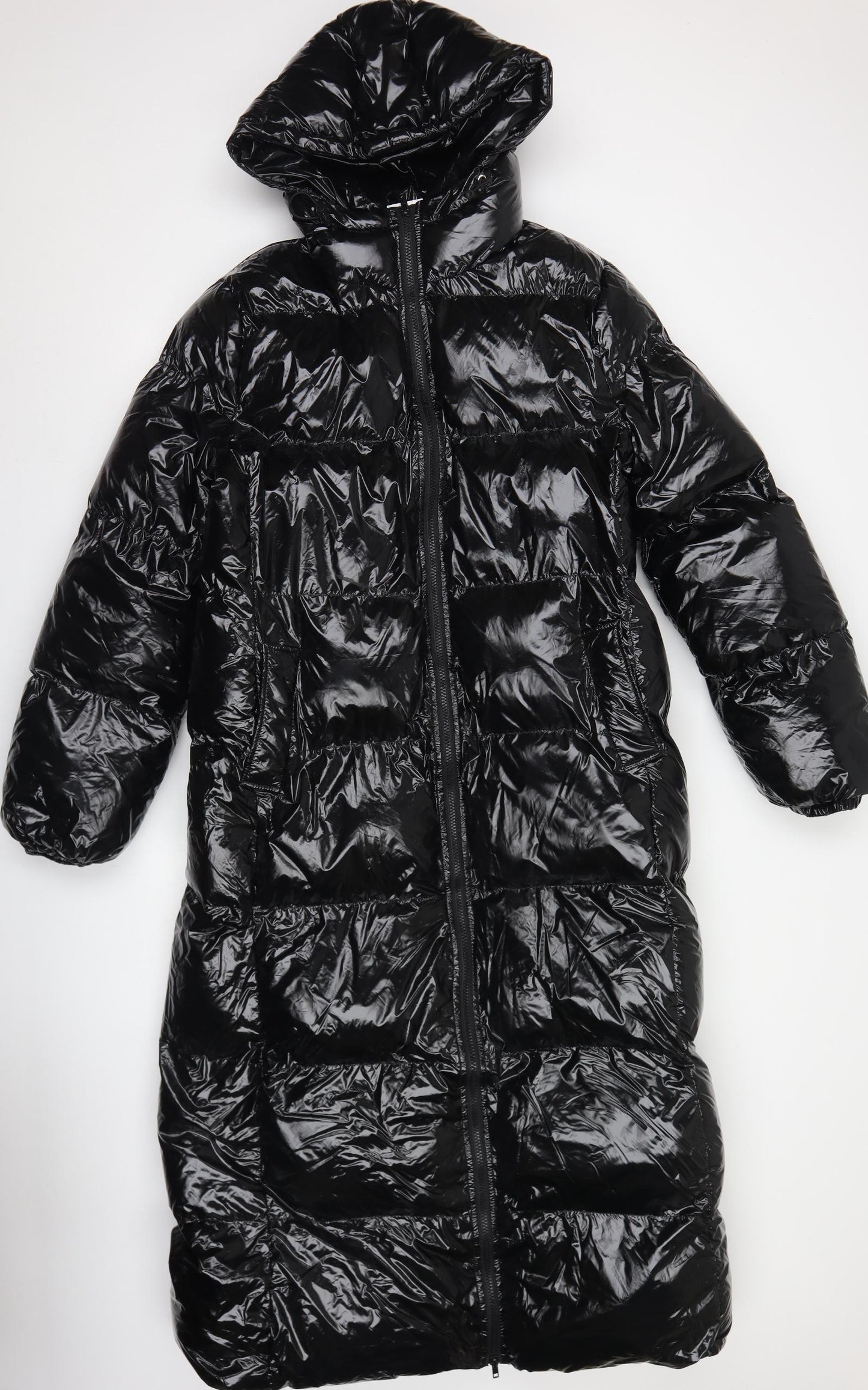Boohoo Womens Black   Puffer Jacket Coat Size 8  Zip