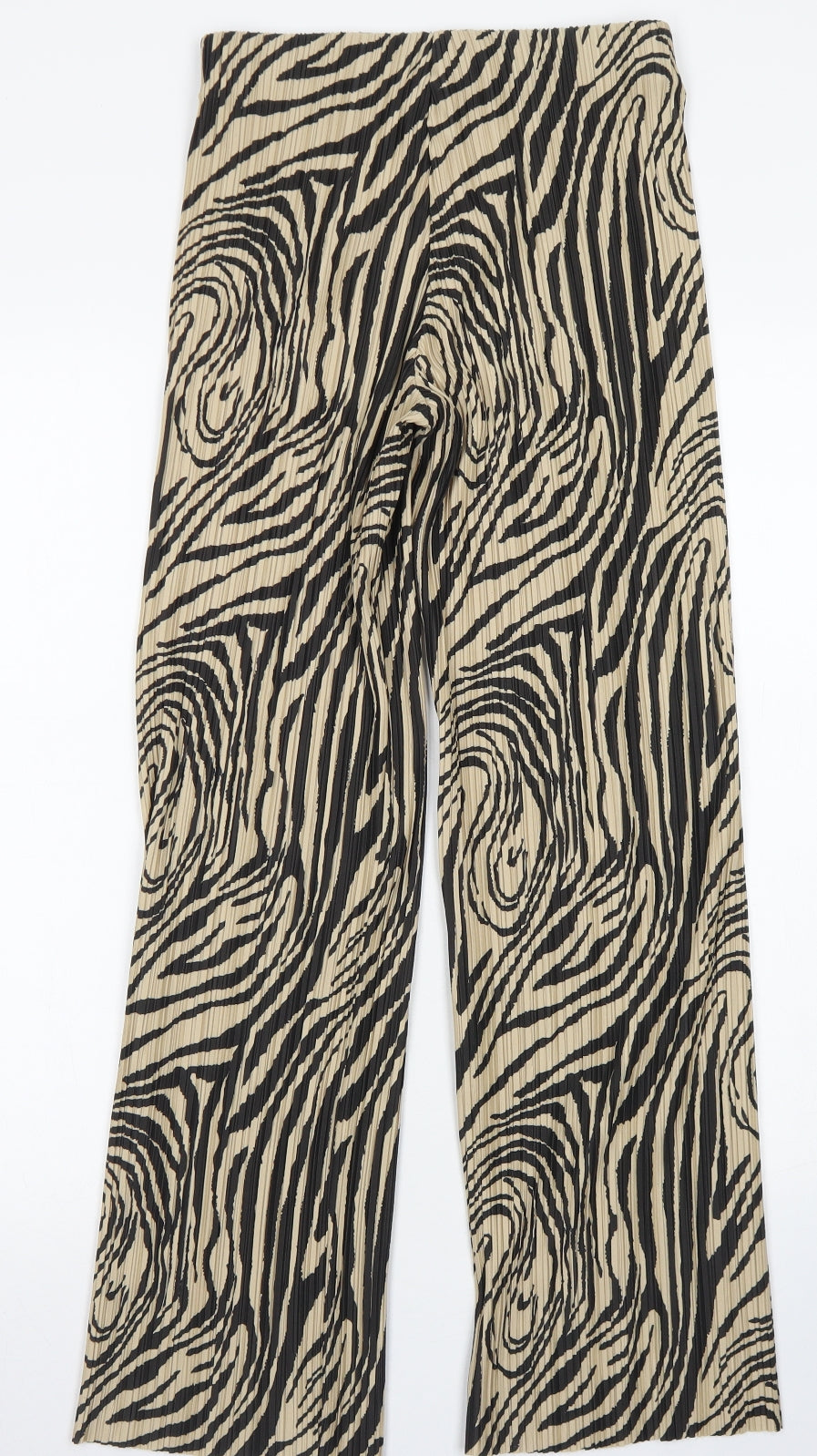 River Island Womens Brown Animal Print Polyester Dress Pants Trousers Size 8 L28 in Regular