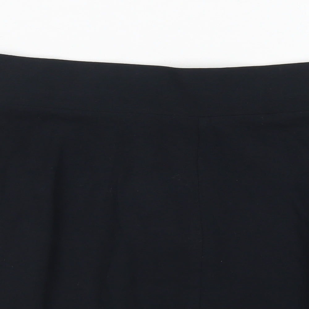 Topshop Womens Black  Cotton Skater Skirt Size 8