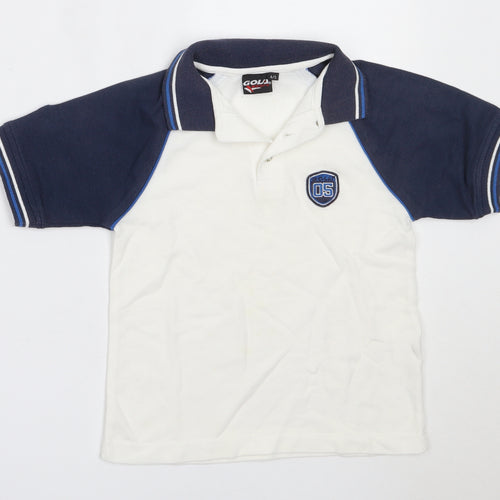 Gola Boys White  Polyester Basic Polo Size 4-5 Years Collared