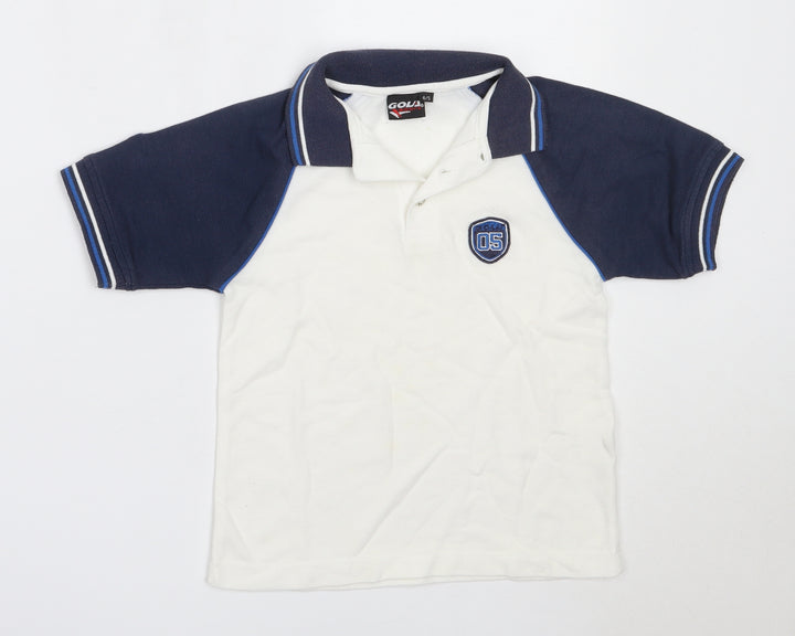 Gola Boys White  Polyester Basic Polo Size 4-5 Years Collared