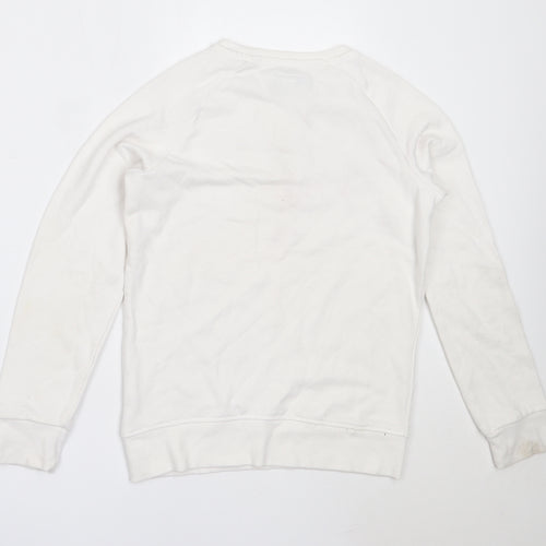Primark Girls White  Cotton Pullover Sweatshirt Size 12-13 Years