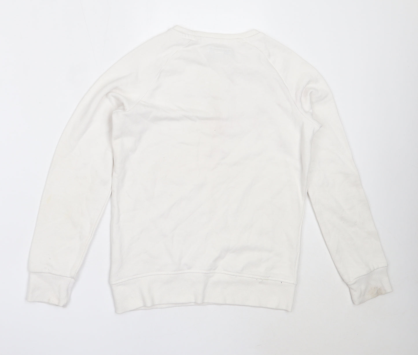 Primark Girls White  Cotton Pullover Sweatshirt Size 12-13 Years