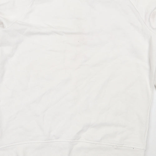 Primark Girls White  Cotton Pullover Sweatshirt Size 12-13 Years
