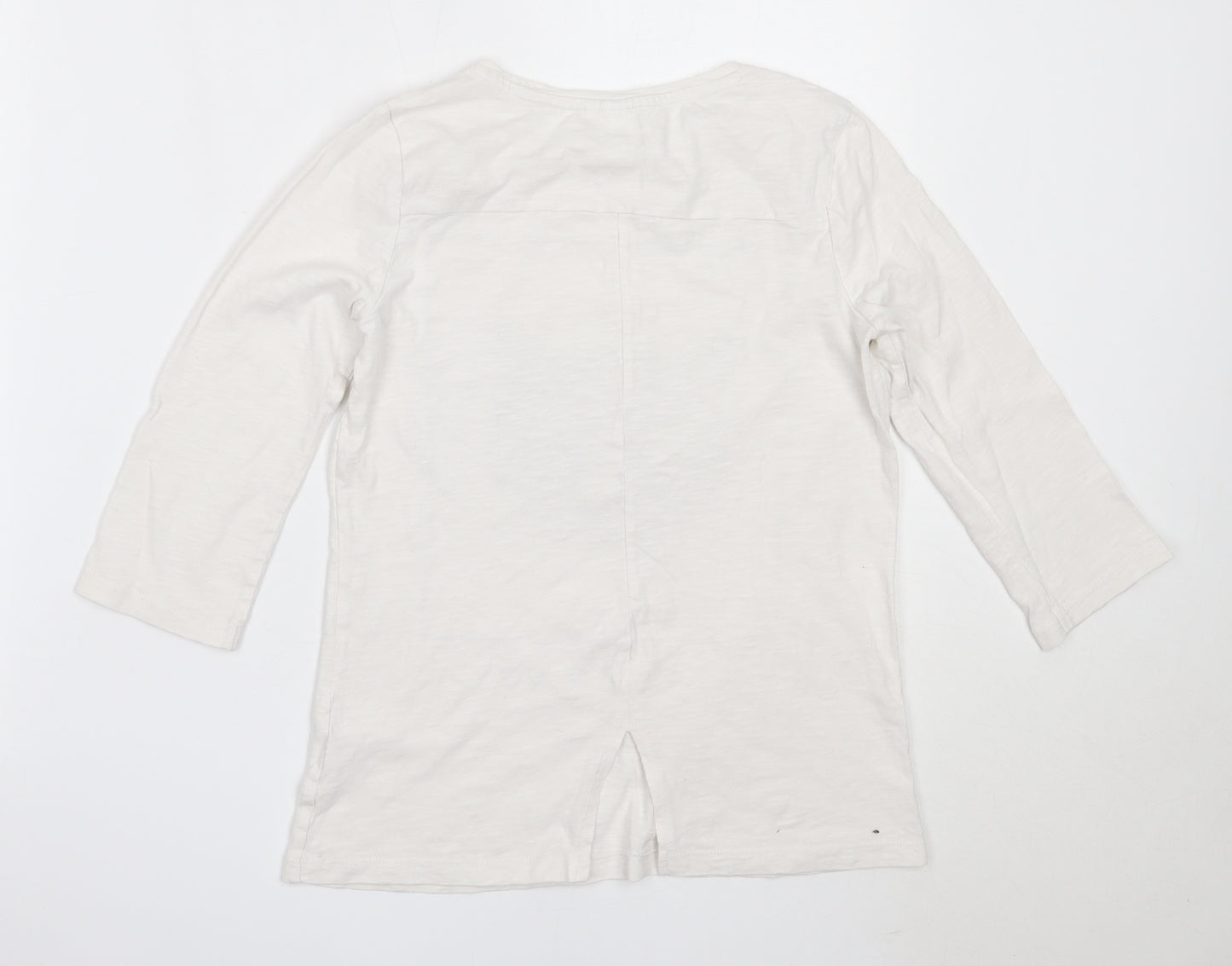 F&F Girls White  Cotton Basic T-Shirt Size 12-13 Years Round Neck