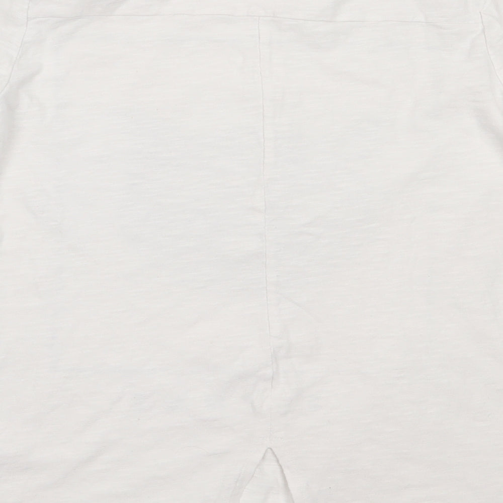 F&F Girls White  Cotton Basic T-Shirt Size 12-13 Years Round Neck
