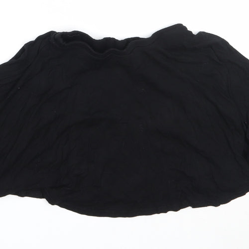 Miss Evie Girls Black  Viscose Flare Skirt Size 9-10 Years  Regular