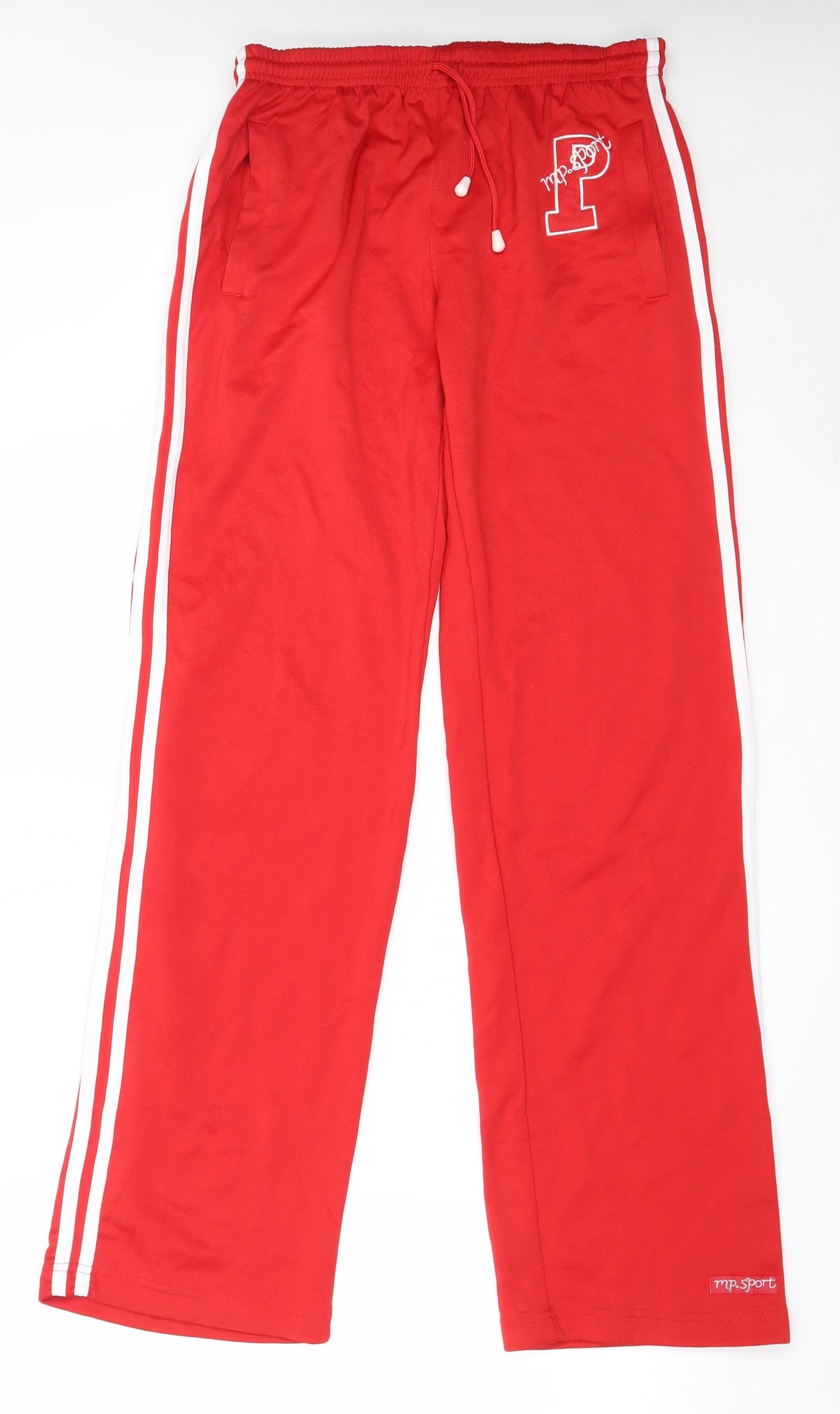 Posh Casuals Womens Red  Polyester Sweatpants Trousers Size M L33.5 in Regular