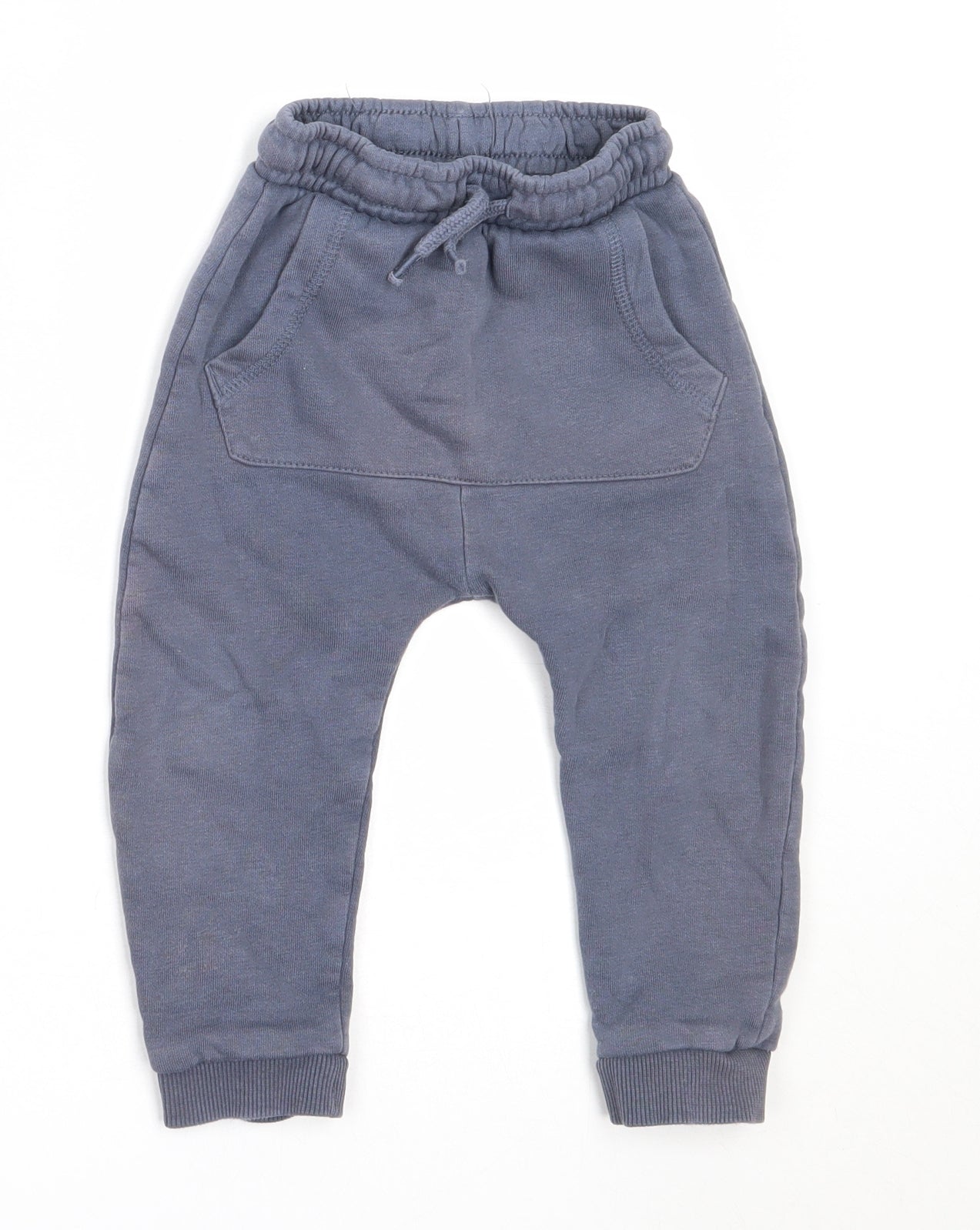 George Boys Blue  Cotton Jogger Trousers Size 18-24 Months