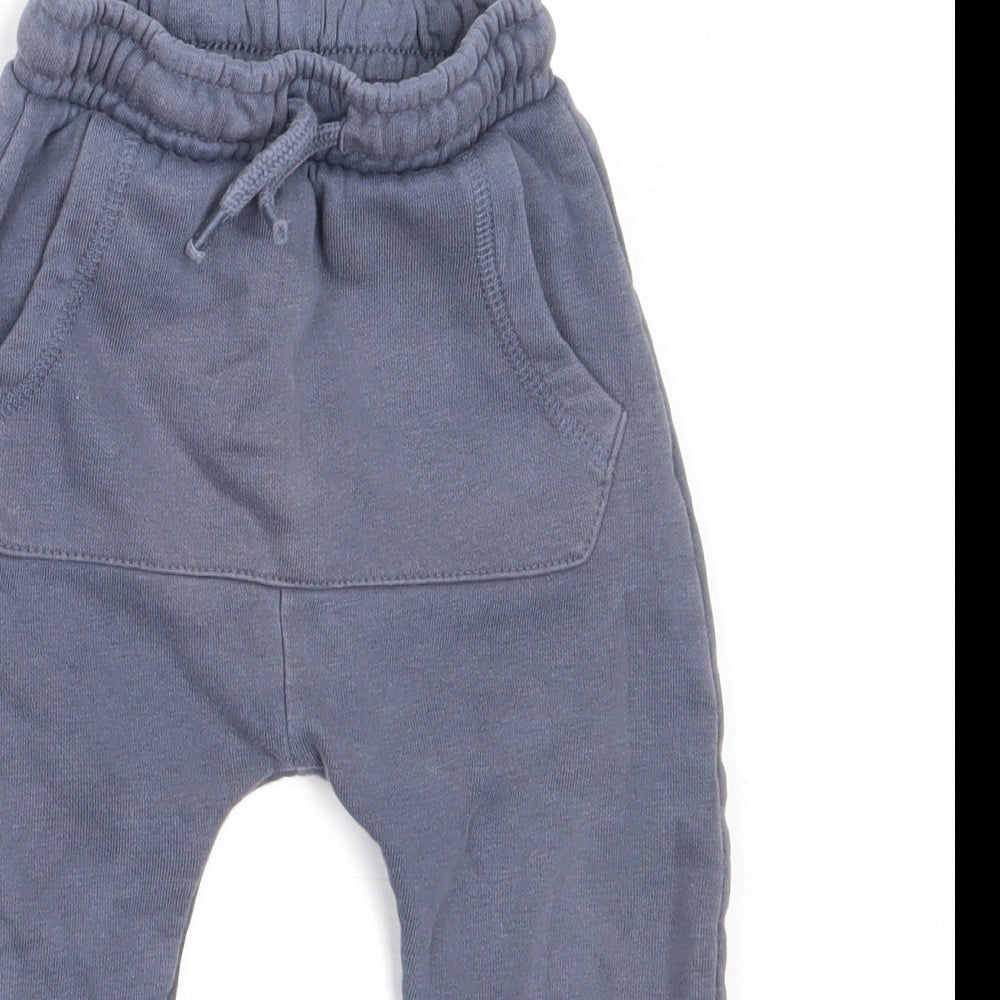 George Boys Blue  Cotton Jogger Trousers Size 18-24 Months