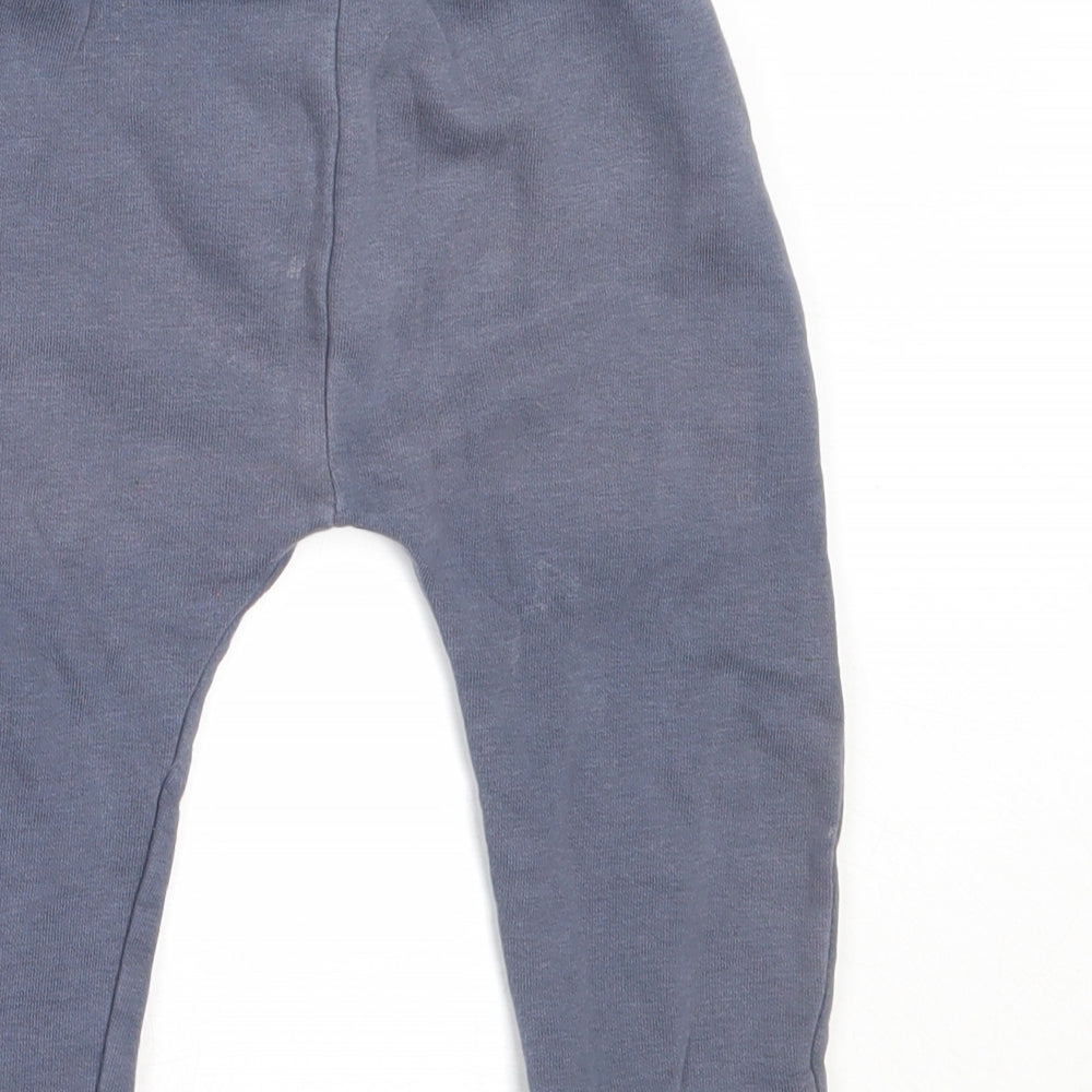 George Boys Blue  Cotton Jogger Trousers Size 18-24 Months