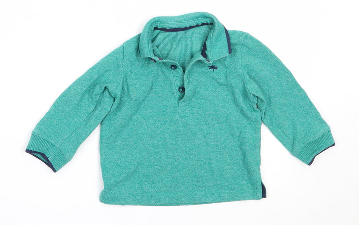 Matalan Boys Green Cotton Basic Polo Size 12-18 Months Collared