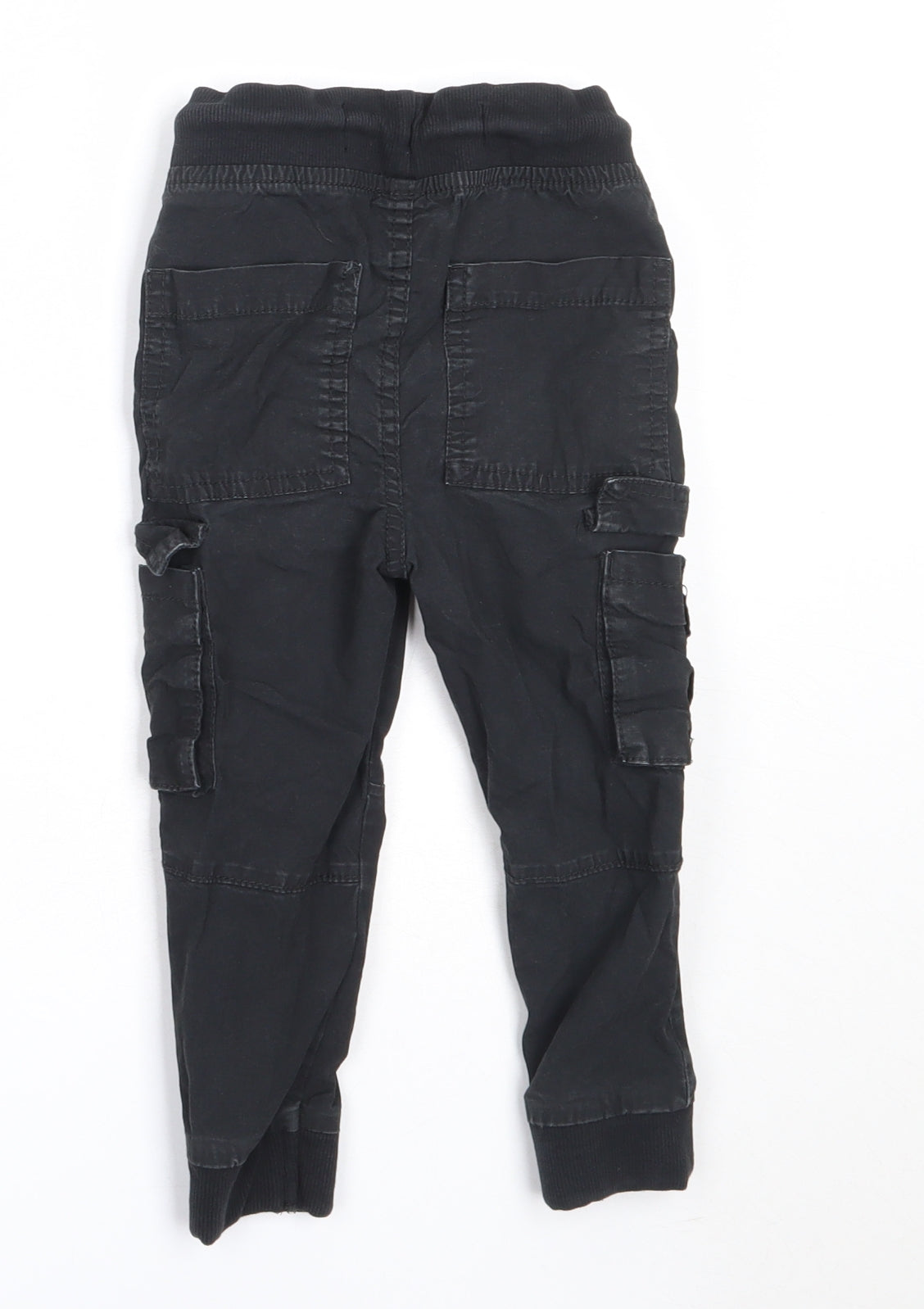 Primark Boys Black  Cotton Capri Trousers Size 18-24 Months