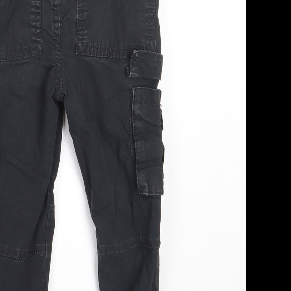 Primark Boys Black  Cotton Capri Trousers Size 18-24 Months