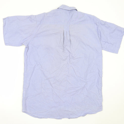 HARBOUR BAY Mens Blue  Cotton  Button-Up Size M Collared