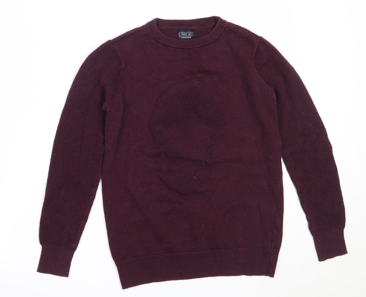 NEXT Boys Purple Round Neck  Cotton Pullover Jumper Size 11 Years