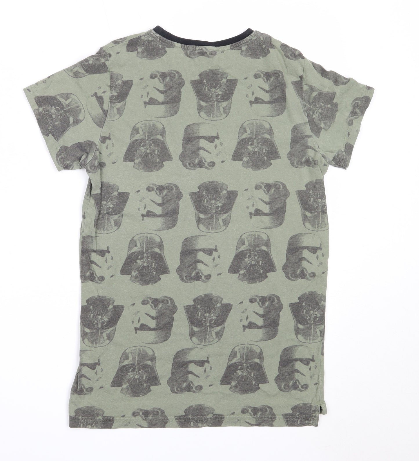 NEXT Boys Green  Cotton Basic T-Shirt Size 12 Years Round Neck  - star wars