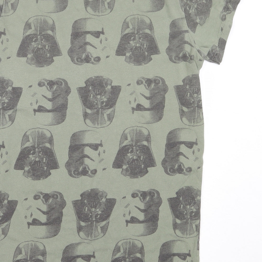 NEXT Boys Green  Cotton Basic T-Shirt Size 12 Years Round Neck  - star wars