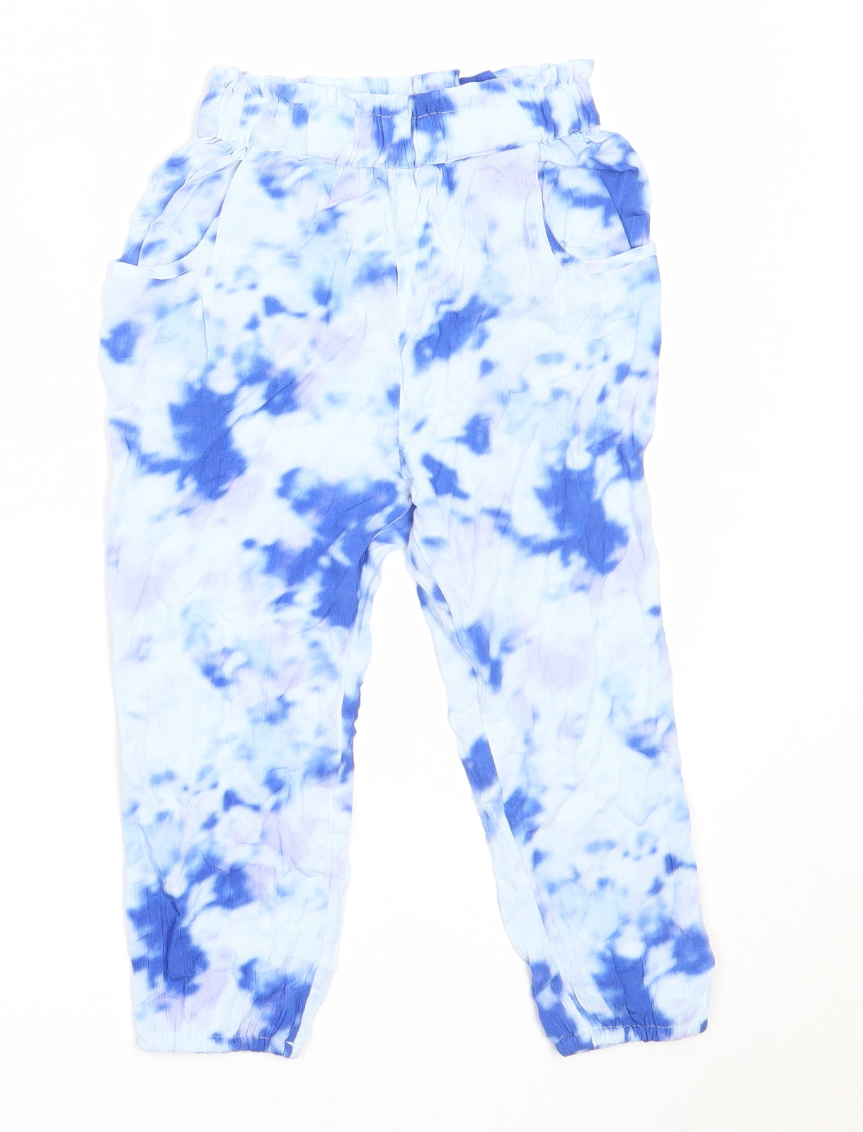 NEXT Girls Blue  Viscose Capri Trousers Size 2-3 Years  Regular
