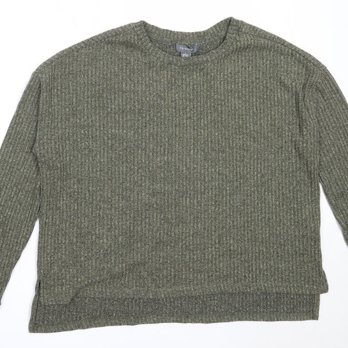 Primark Womens Green Round Neck  Polyester Pullover Jumper Size S