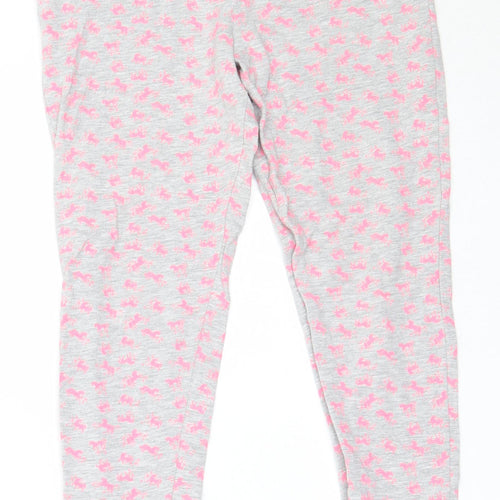 Matalan Girls Grey  Cotton Capri Trousers Size 11 Years  Regular