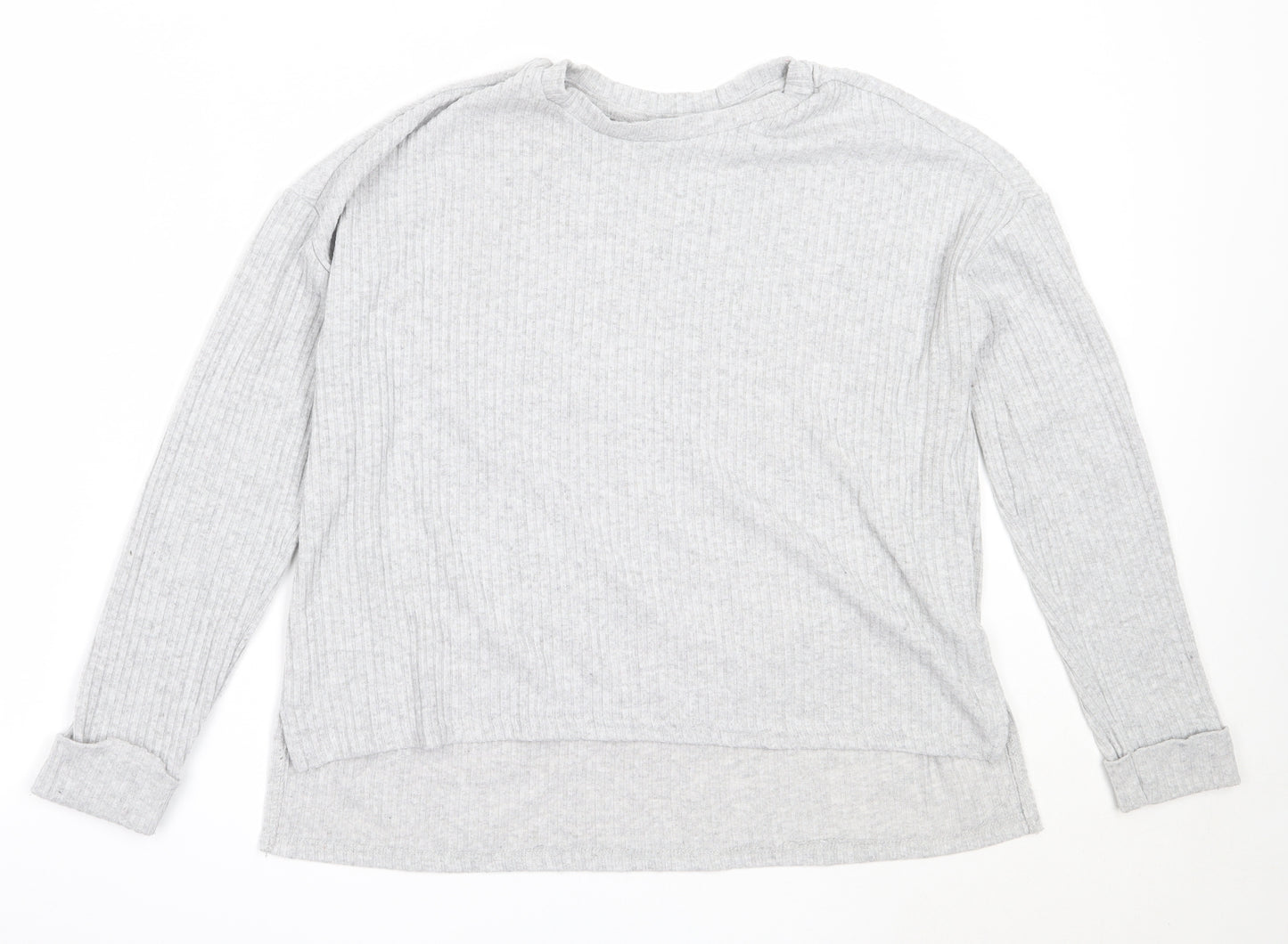 Primark Womens Grey Round Neck  Polyester Pullover Jumper Size S