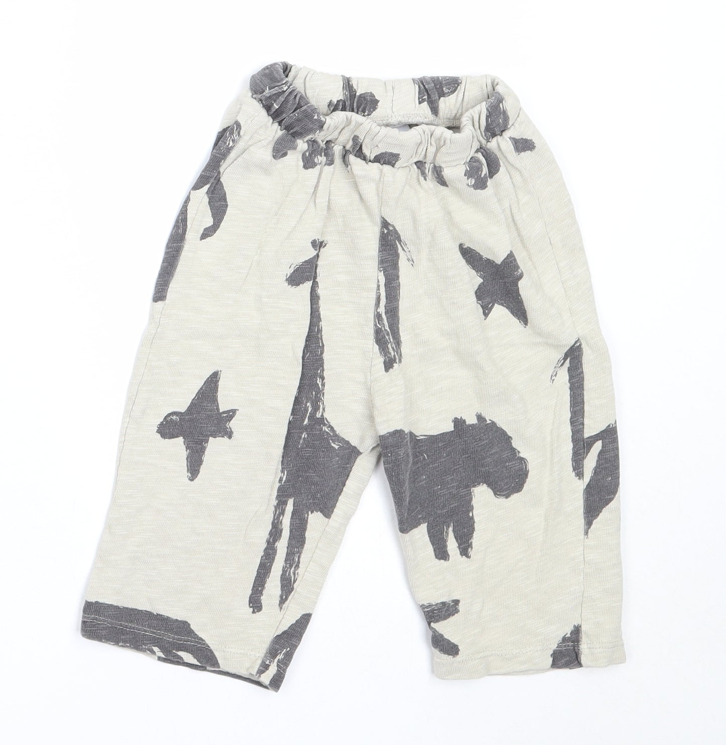 Zara Boys Beige  Cotton Sweatpants Trousers Size 12-18 Months