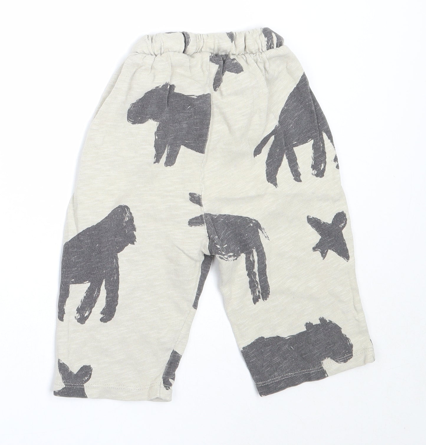 Zara Boys Beige  Cotton Sweatpants Trousers Size 12-18 Months
