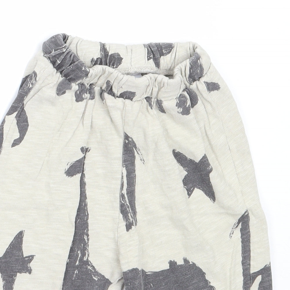Zara Boys Beige  Cotton Sweatpants Trousers Size 12-18 Months
