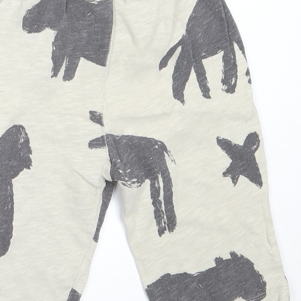 Zara Boys Beige  Cotton Sweatpants Trousers Size 12-18 Months