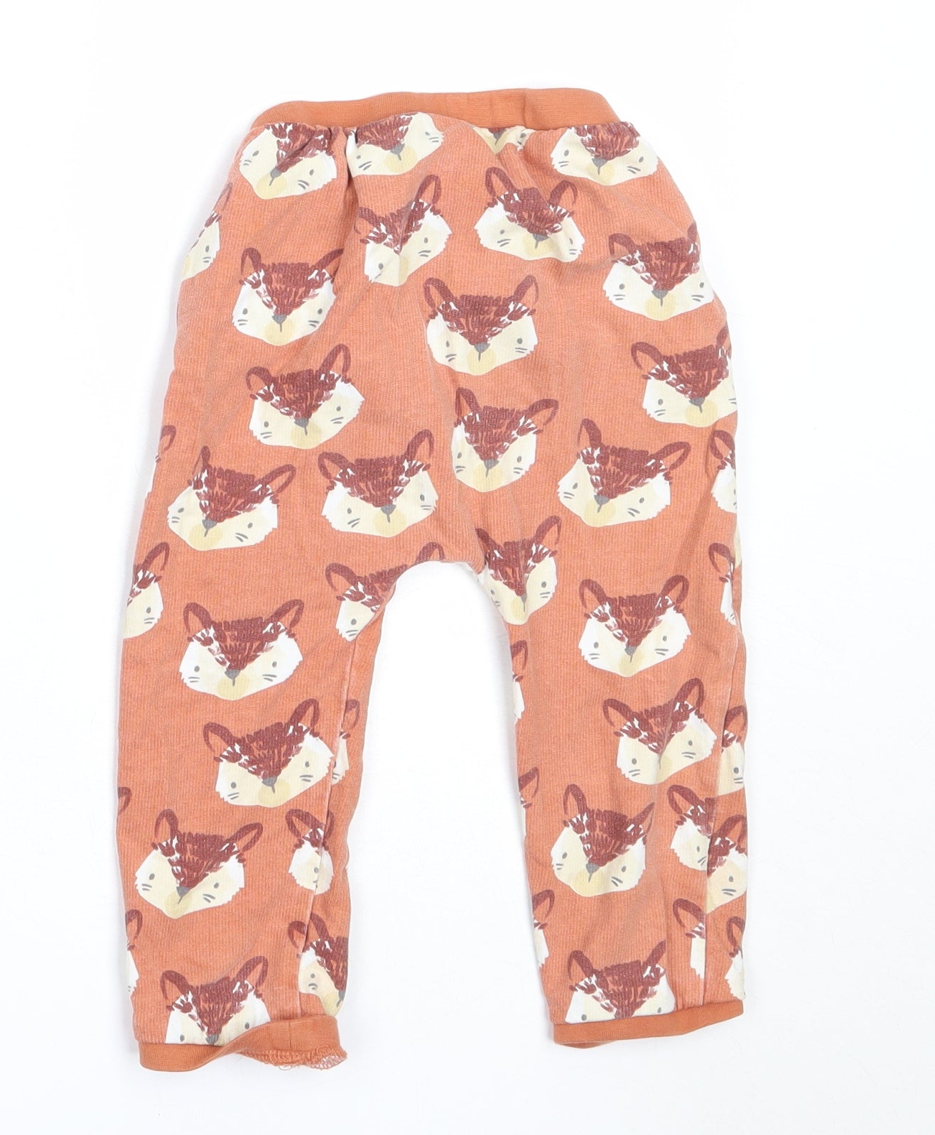 TU Boys Orange  Cotton Capri Trousers Size 18-24 Months