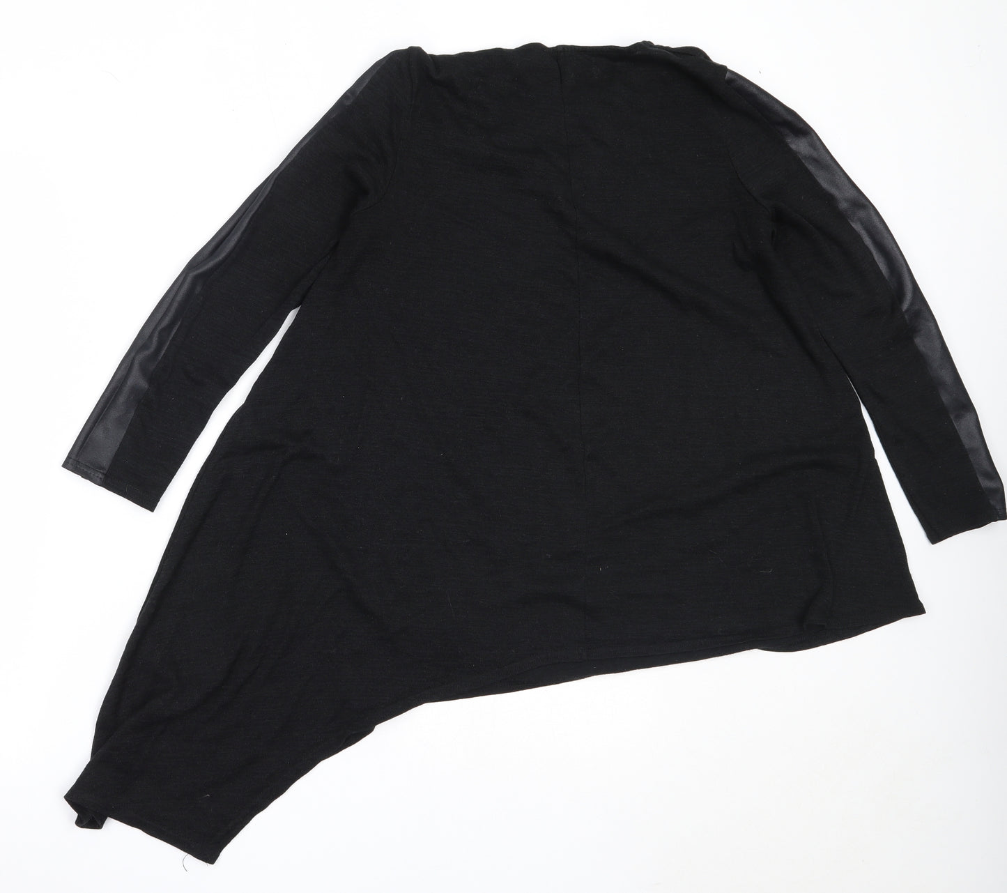 Select Womens Black Round Neck  Polyester Pullover Jumper Size 16
