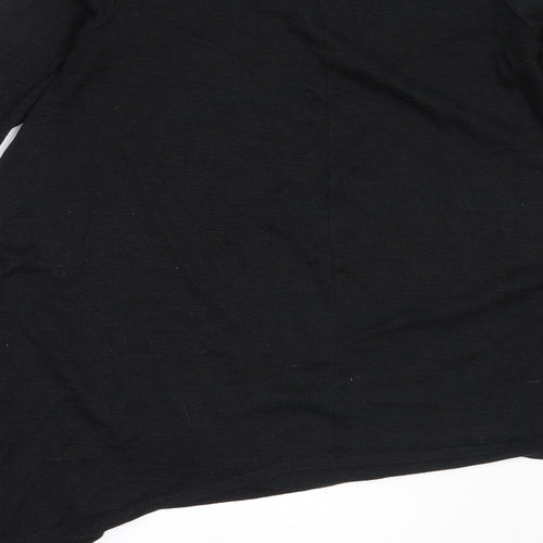 Select Womens Black Round Neck  Polyester Pullover Jumper Size 16