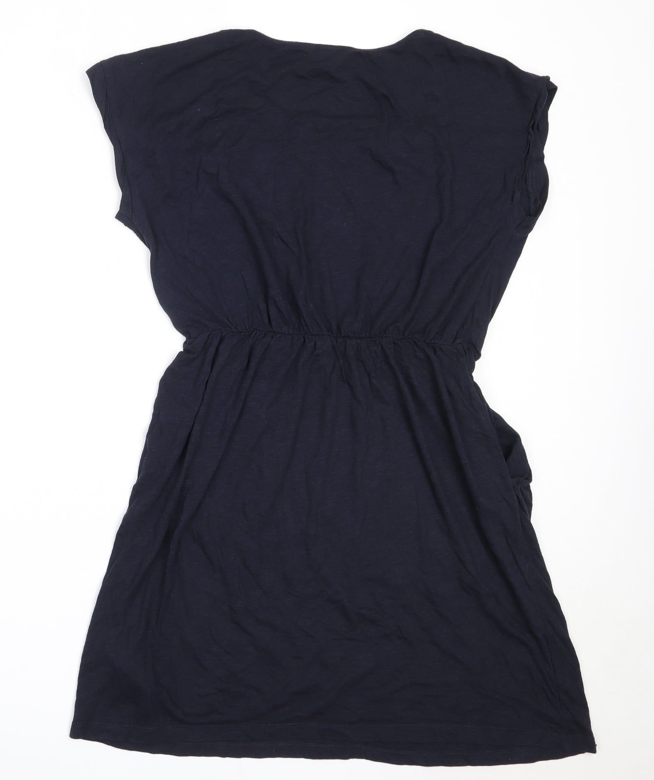 H&M Womens Blue  Cotton Fit & Flare  Size M  Round Neck