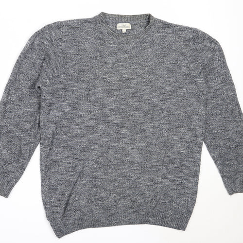 NEXT Mens Blue Round Neck  Cotton Pullover Jumper Size M