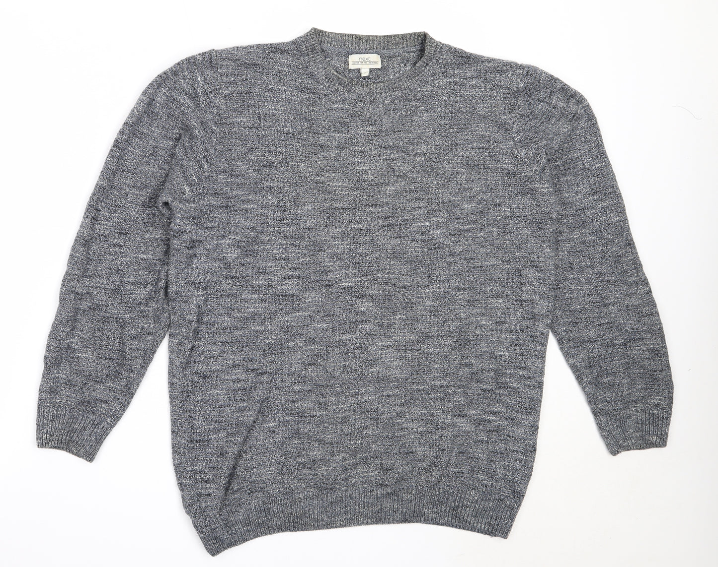 NEXT Mens Blue Round Neck  Cotton Pullover Jumper Size M
